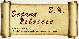 Dejana Miloičić vizit kartica